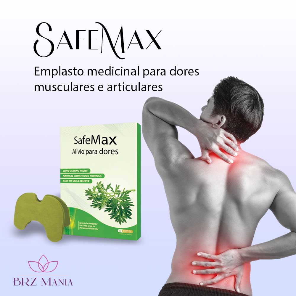 Adesivo medicinal para alívio de dores - SafeMax